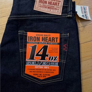 Iron Heart Men’s 14oz 777s Selvedge Denim Jeans - Dark Indigo